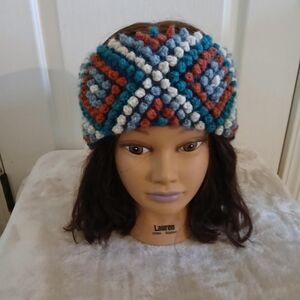 Andes Gifts Alpaca Blend Diamond Knit Ear Warmer Winter Headband Granola Fairy